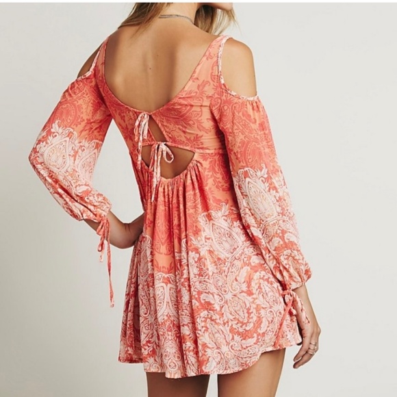 Free People Penny Lover Cold Shoulder Dress sz XS - Picture 7 of 10